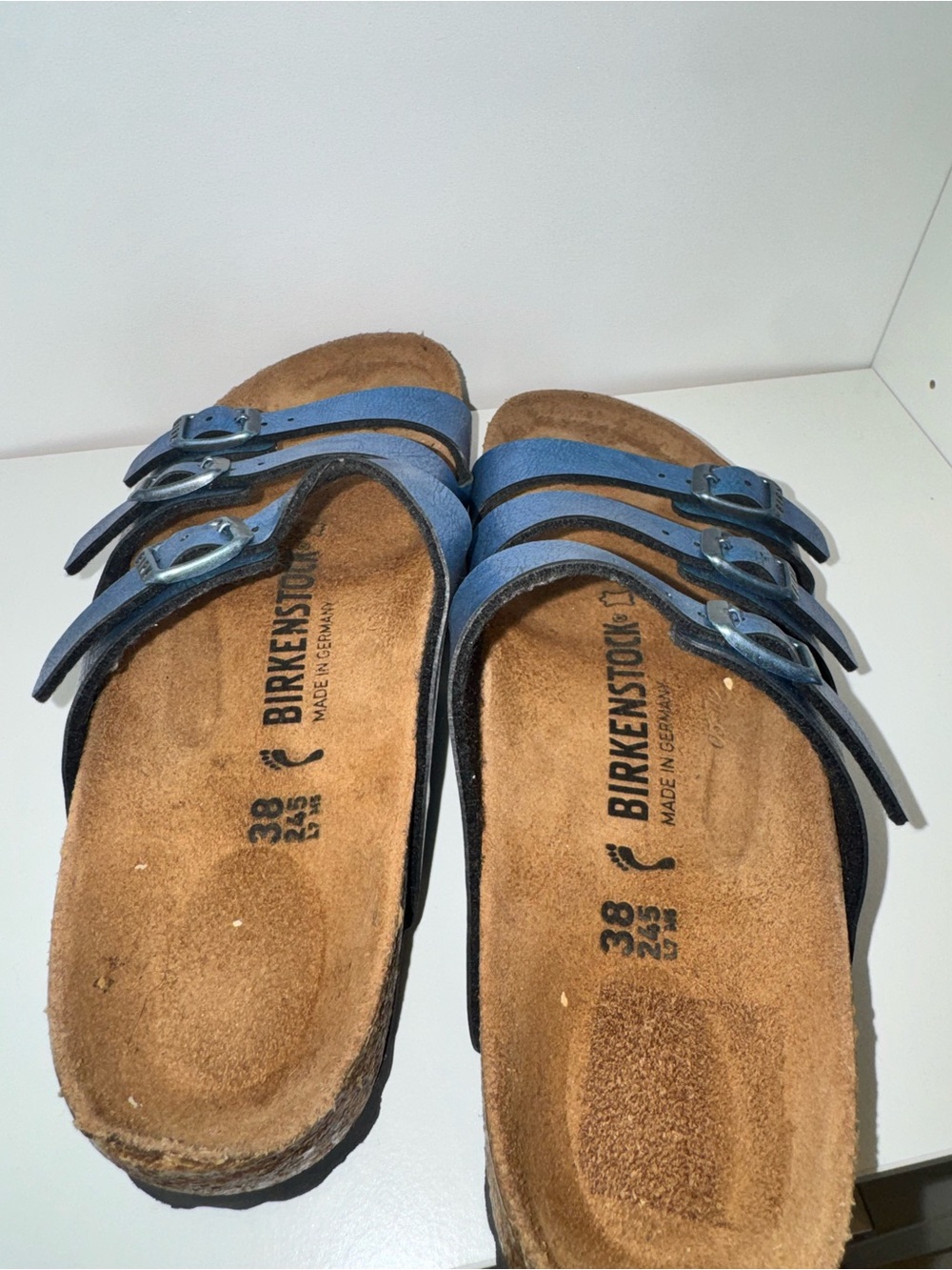 Birkenstock Florida Graceful Gemm Blue Iridescent Sandals EU 38 US 7-7.5 - Picture 4 of 7